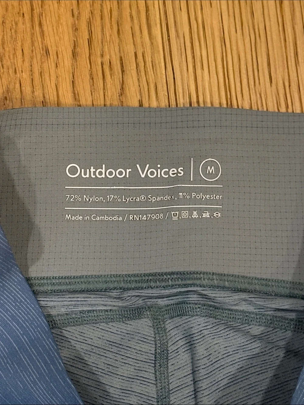 *Outdoor Voices Heathered Blue Techsweat Leggings Womens Medium - Picture 5 of 11